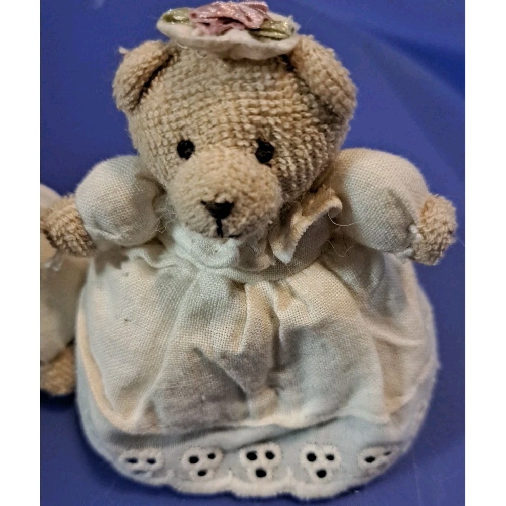 Vintage Lee & Lee Dallas Texas Pair of Teddy Bears 4" - Picture 3 of 7